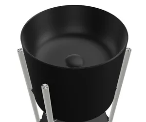 Раковина AeT 360х360х300 без отверстия под смеситель, черная матовая L801T0R0V0105