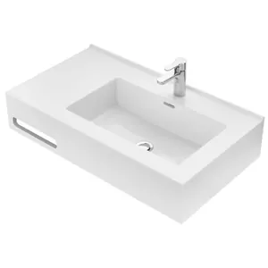 Раковина Aquaton 80 1A734331QA01R 800х450х178 литой мрамор, правая, белая