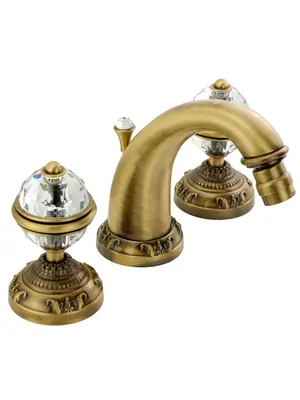 Смеситель для биде Migliore на 3 отверстия, бронза/ручки Swarovski ML.CRS-3725.BR/18579