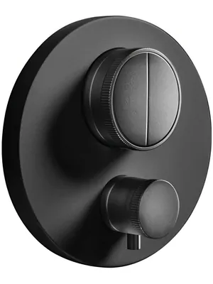 Смеситель для душа Almar термостат, встраиваемый на 2 потребителя, цвет черный матовый E176632.MB