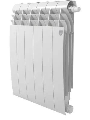 Радиатор биметаллический, 6 секций ROYAL THERMO 500 Noir Bianco Traffico, VR80 нижнее подкл., НС-1506305