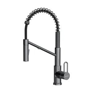 Смеситель Omoikiri 2 Plus-SB-GM с гибким шлангом, 2 режима, цвет вороненая сталь 4994454