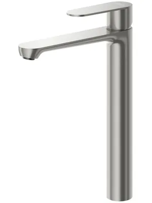 Смеситель для раковины CEZARES -LC-IN-W0 однозахватный, высокий излив, нерж. сталь, сатин