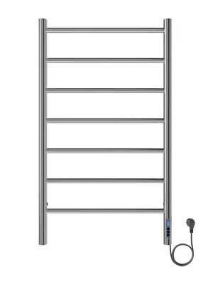 Полотенцесушитель электрический toHit 7 (500х900мм) 120Вт, нерж.сталь, кноп. панель, хром