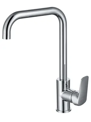 Смеситель для кухни Aquatek AQ1081CR однозахватный, поворотный излив 271мм, цвет: хром