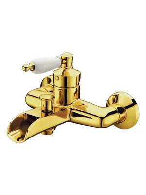 Смеситель Boheme 213 для ванны/душа, настенный, однозахватный, без душ гарнитура, золото