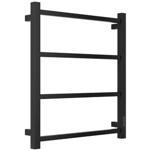 Полотенцесушитель электрический СТИЛЬЕ ФОРМАТ-26 600х500, матовый черный, ТЭН справа, 31526-6050