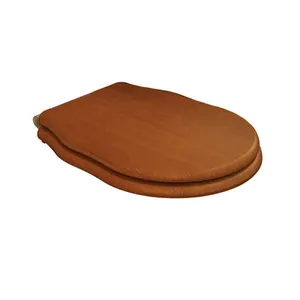 Сиденье для унитаза Caprigo Boheme с микролифтом, дерево, морилка орех/бронза KFm-IB-B009