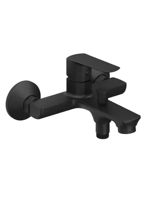 Смеситель для ванны/душа RAVAK LF 022.20BL настенный, однозахватный, излив 179мм, цвет: черный