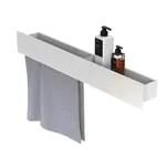 Полка FLOW Double 700х92х90 настенная,полотенцедержатель слева, белый Fl-sky-d70л-б