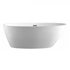 Ванна акриловая отдельностоящая Swedbe 8806 1700х850х580 щелевой перелив, донный клапан, белый