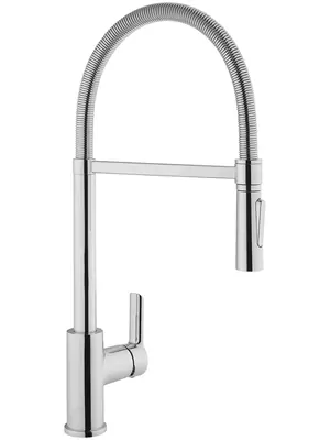Смеситель для кухни Vitra однозахватный, поворотный излив с выдвижным душем, хром A42152EXP