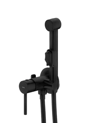 Смеситель встраиваемый IDDIS с гигиеническим душем, круглый, черный матовый 003BLR0i08