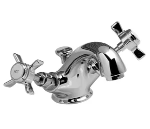 Смеситель для раковины Devon&Devon MARF24CR двухзахватный, донный клапан, хром