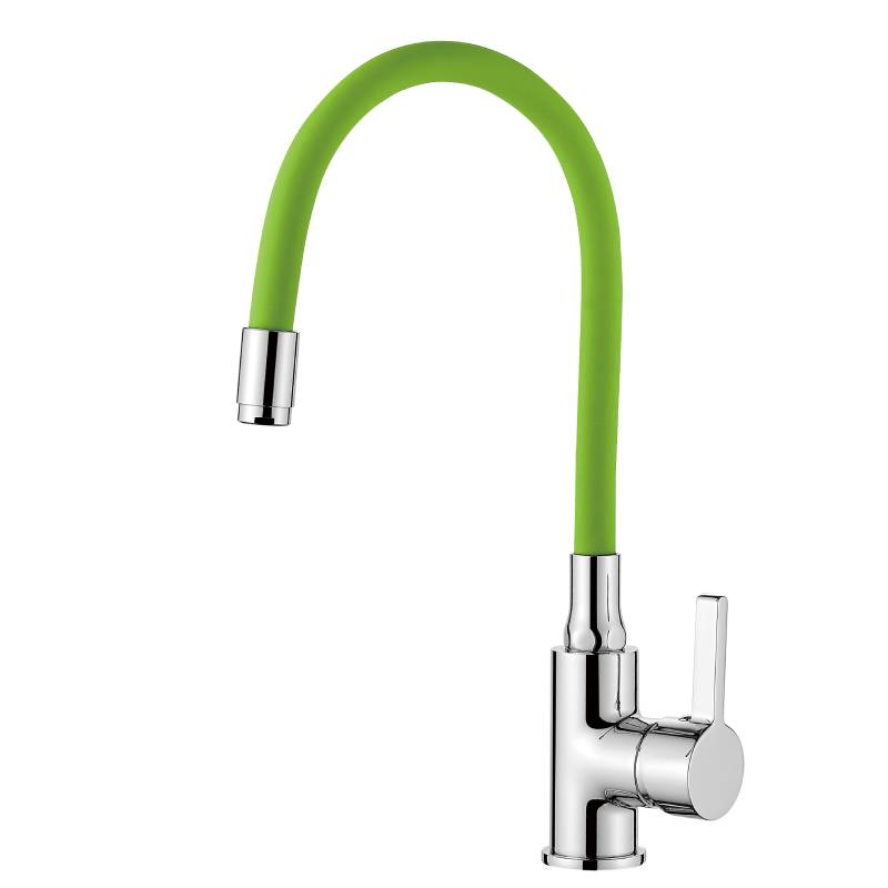 Смеситель Ledeme для кухни, с гибким изливом, однозахватный, зеленый L4898-5