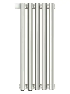 СУНЕРЖА Дизайн радиатор 500х225 (5 секц) нерж.сталь, EU50 нижнее левое, 3/4", 00-0320-5005