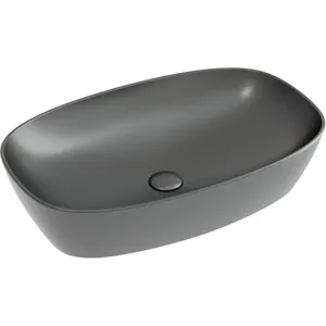 Раковина накладная Ceramicanova 600х380х138 темный антрацит мат. CN6049MDH