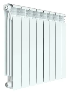 Радиатор алюминиевый Rifar VENTIL VL 500 нижнее левое подключение, 8 секции, 50мм, 1488 Вт