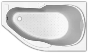 Ванна акриловая Акватек 170х100 правая, фронтальная панель, каркас, слив