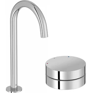 Смеситель для умывальника Jacob Delafon на 2 отв.,высокий излив,с дист. упр., хром