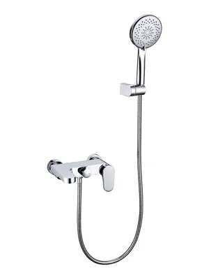 Смеситель Boheme Spectre 453-CR для ванны/душа, настенный, однозахватный, с ручным душем, хром