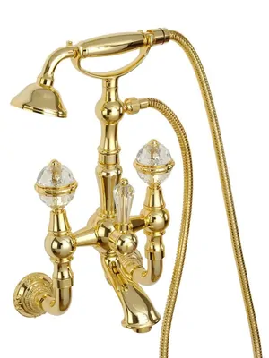 Смеситель для ванны/душа Migliore настенный, золото/ручки Swarovski ML.CRS-3702.DO