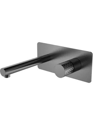 Смеситель Boheme 125-GM для раковины, встраиваемый, однозахватный, ручка:diamond, графит