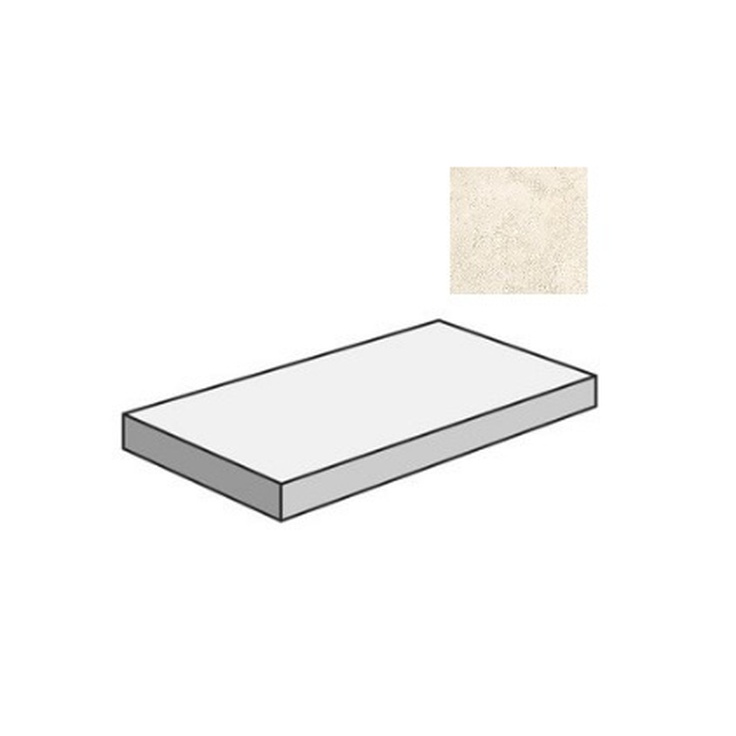 Sant Agostino Via Appia CSAGDCCI12 Gradone Angolare Dx Cross Cut Ivory 33x120 матовая