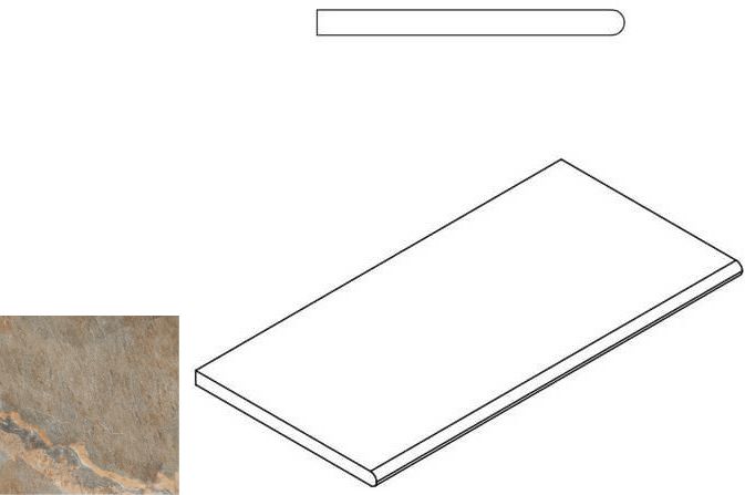 Magnetique X2 Dark Bordo Round 60X30 матовая