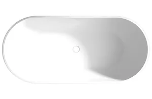 Ванна акриловая Abber (1720х790) отдельностоящая, слив-перелив, черный матовый+белый  AB9241MB