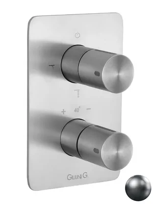 Смеситель встраиваемый Giulini GG термостатический, на 2 выхода, внешняя часть, графит F8276EPGF