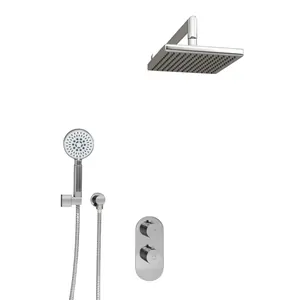 Душевая система WasserKRAFT Thermo A16028 встраиваемый термостат, верхний и ручной душ, хром A16028
