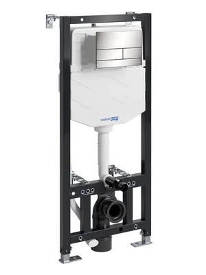 Инсталляция для унитаза WasserKRAFT с клавишей смыва, никель 10tlt.010.me.bn04