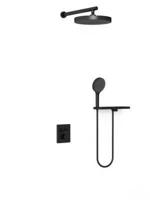 Душевая система Vincea термостатическая,с полкой,верхний и ручной душ,черный VSFW-3I21MT2RMB