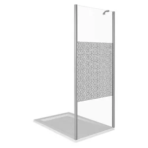 Стенка душевая GOOD DOOR BAS SP-80-F-CH (80х185) зеркальный рисунок