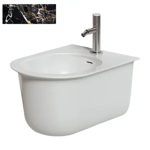 Биде подвесное ArtCeram 380х530х420 отверстие под смеситель, крепеж, portoro gold CHB001 48 00