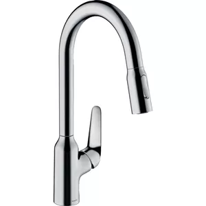 Смеситель Hansgrohe для кухни 220 мм вытяжной поворотный излив хром 71820000