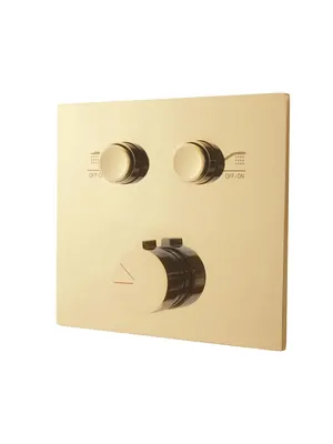 Смеситель для душа Vincea 200х180 встраиваемый,термостат.,без излива,браширован. золото VSCV-421BG4