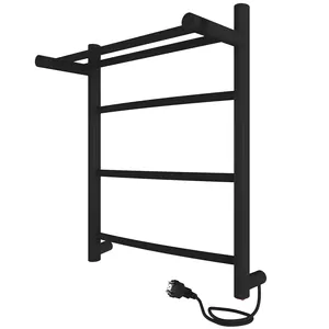 Полотенцесушитель Indigo с/п (electro) 500х400 (скр.монтаж, унив.подкл) черный муар. LCAE50-40BR