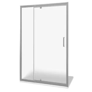 Дверь душевая GOOD DOOR BAS WTW - PD-130-G-CH (130х185) распашная, стекло грейп 6мм