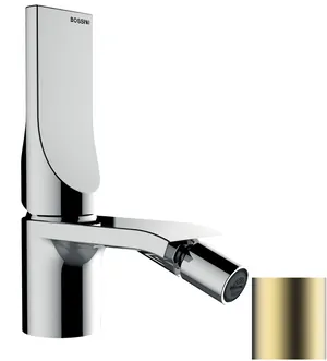 Смеситель для биде Bossini E89601043 однозахватный, донный клапан, сатиновое золото