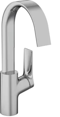 Смеситель Hansgrohe 75030000 для раковины, поворотный излив 210, сливной гарнитур, хром