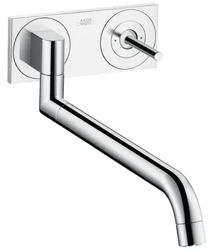 Смеситель Axor 38815 для кухни однозахватный настенный, телескопический излив 330-500мм,хром
