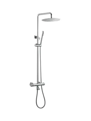 Душевая система Boheme 468-T-CR настенная, верхний/ручной душ, с термостатом, хром