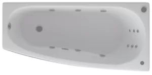 Ванна акриловая Акватек правая, 160х75 аэромассаж,электрон. управ,сторож,панель,каркас,слив