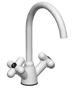 Смеситель для кухни Fantini 60130550F двухзахватный, поворотный излив, черный матовый