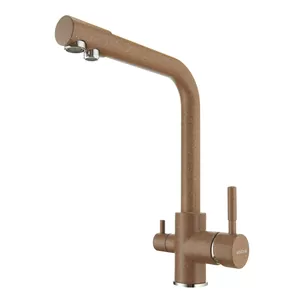 Смеситель AQUATON 1AX004FCXX270 для мойки, с краном для питьевой воды, терракот