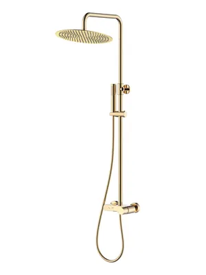Душевая система Boheme 128-GG настенная, с изливом, верхний/ручной душ,золото