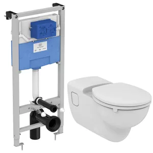 Инсталляция Ideal Standard ProSys + Унитаз 21 Rimless удлиненный + сиденье S306901RT
