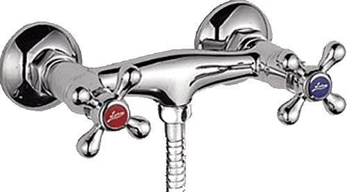 Смеситель для душа Ledeme Н08 настенный, двухзахватный, без излива, с душевой лейкой, хром L2008
